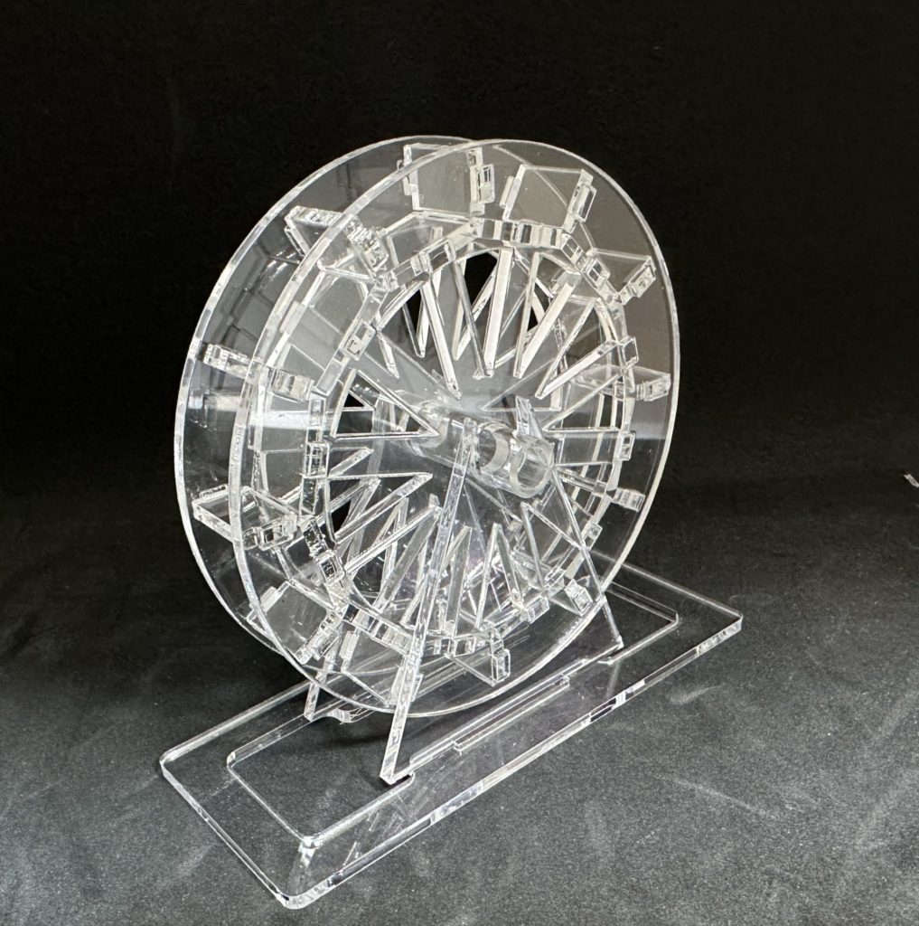 アクリル板水車の完成画像