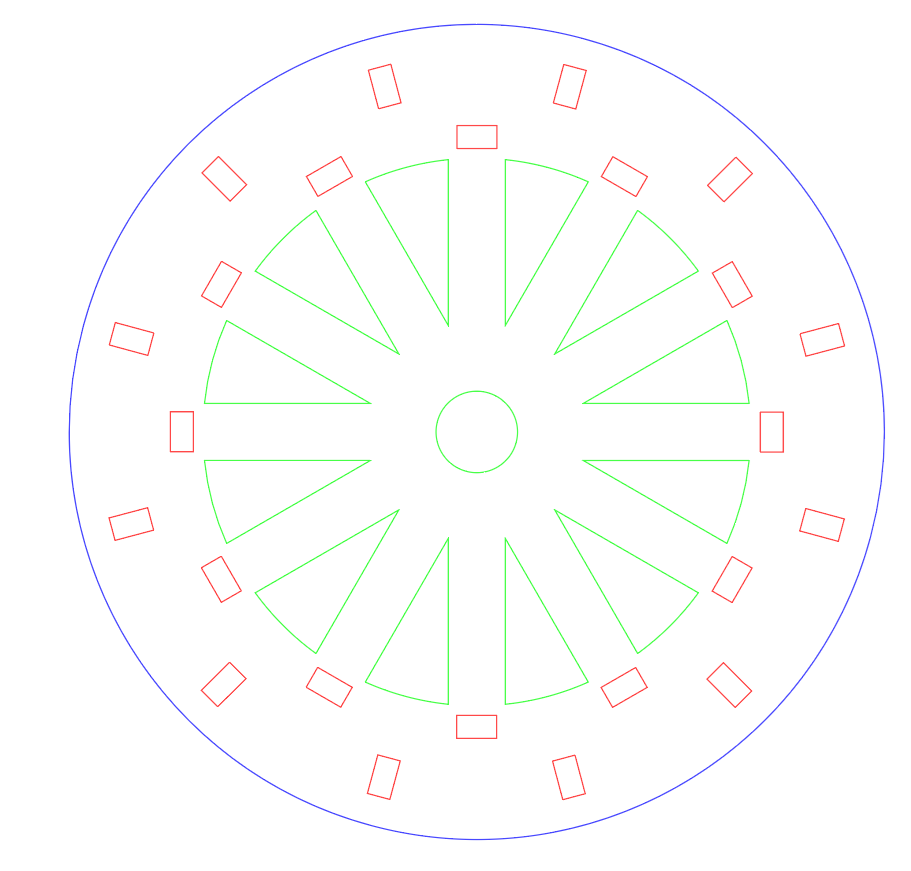 アクリル板水車の側面部分のCADデータ